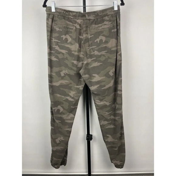 Athleta Green Camo Farallon Athletic Cotton Blend Jogger Sweat Pants Size 10 - Picture 3 of 8
